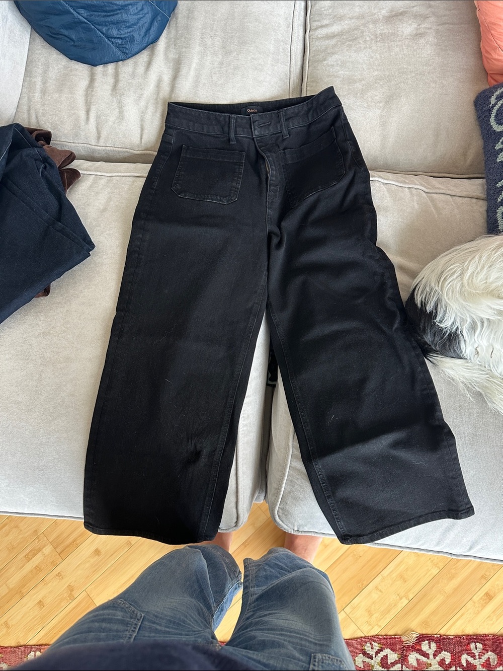 QUINCE 30 Black Wide-Leg Women’s Jeans